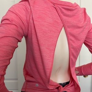 Lululemon long sleeve. Tie back. Pink.
